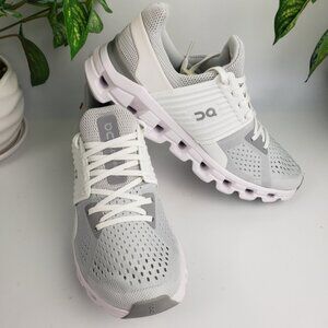 Cloudswift White Gray Running Sneaker Sock Fit Swiss Engineering NWOT sz 8